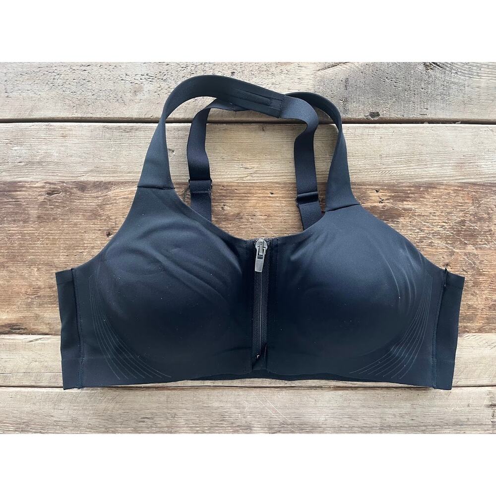 Victoria's Secret Black Lines 32B Knockout Front Close Sport Bra VSX